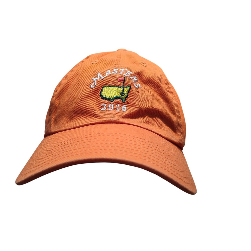 American Needle Masters 2016 Hat Mens OSFA Orange Embroidered Golf Cap